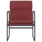 Sedia Lounge Rosso Vino 55x64x80 cm in Similpelle