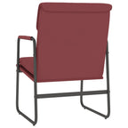Sedia Lounge Rosso Vino 55x64x80 cm in Similpelle