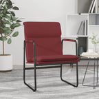 Sedia Lounge Rosso Vino 55x64x80 cm in Similpelle