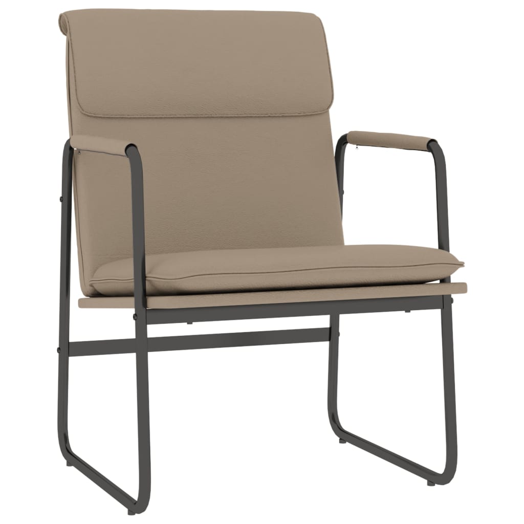 Sedia Lounge Cappuccino 55x64x80 cm in Similpelle