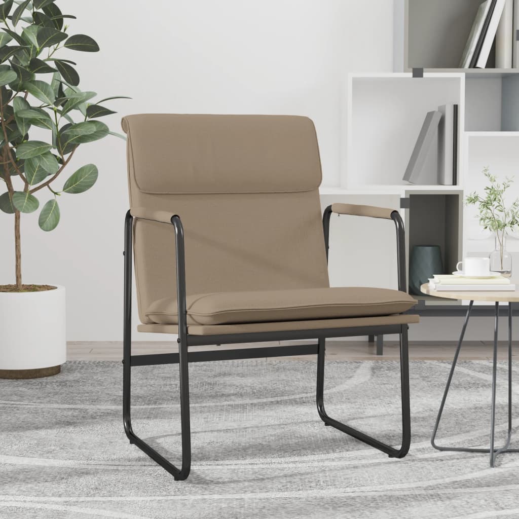 Sedia Lounge Cappuccino 55x64x80 cm in Similpelle