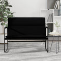 Panca Nera 100x64x80 cm in Similpelle