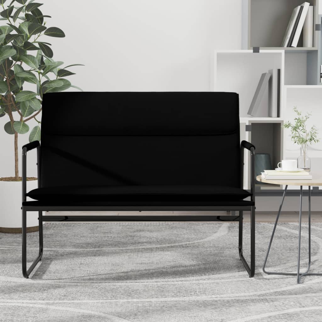 Panca Nera 100x64x80 cm in Similpelle