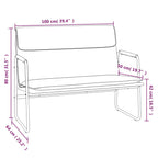 Panca Cappuccino 100x64x80 cm in Similpelle