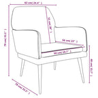 Poltrona Rosa 62x79x79 cm Velluto