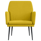 Poltrona Gialla 62x79x79 cm Velluto