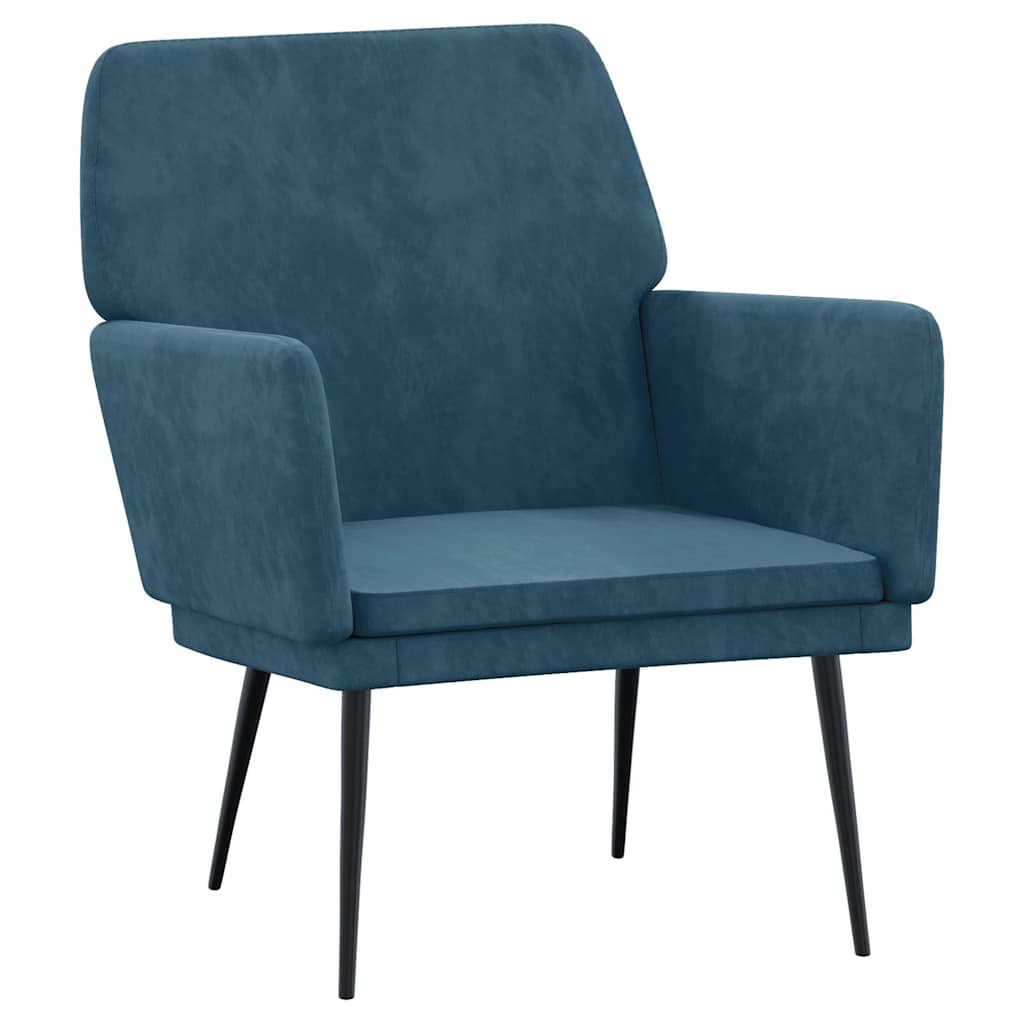Poltrona Blu 62x79x79 cm Velluto