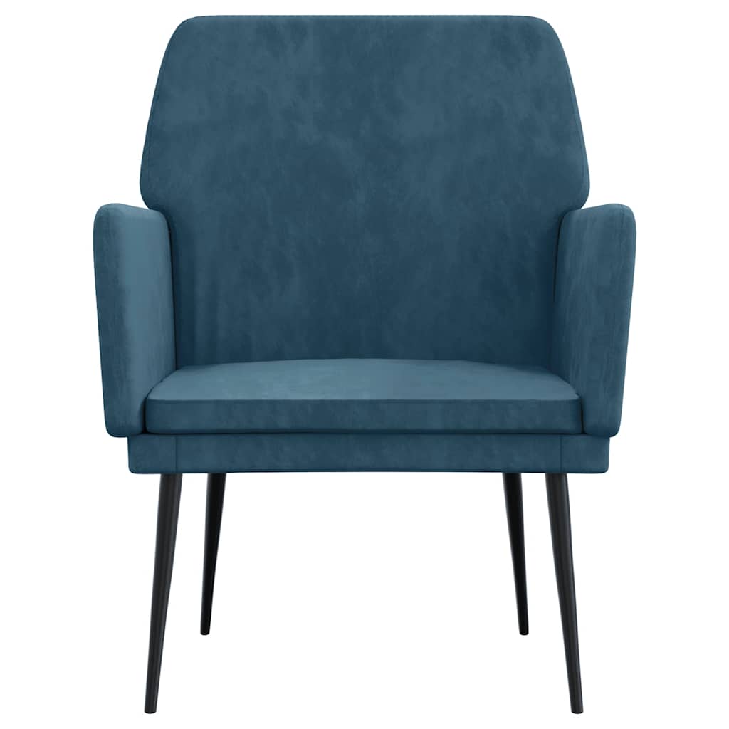 Poltrona Blu 62x79x79 cm Velluto