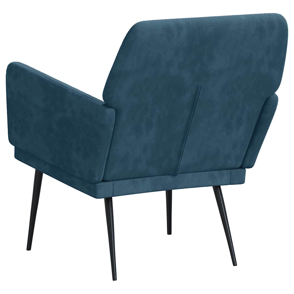 Poltrona Blu 62x79x79 cm Velluto