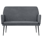 Panca Grigio Scuro 108x79x79 cm in Velluto