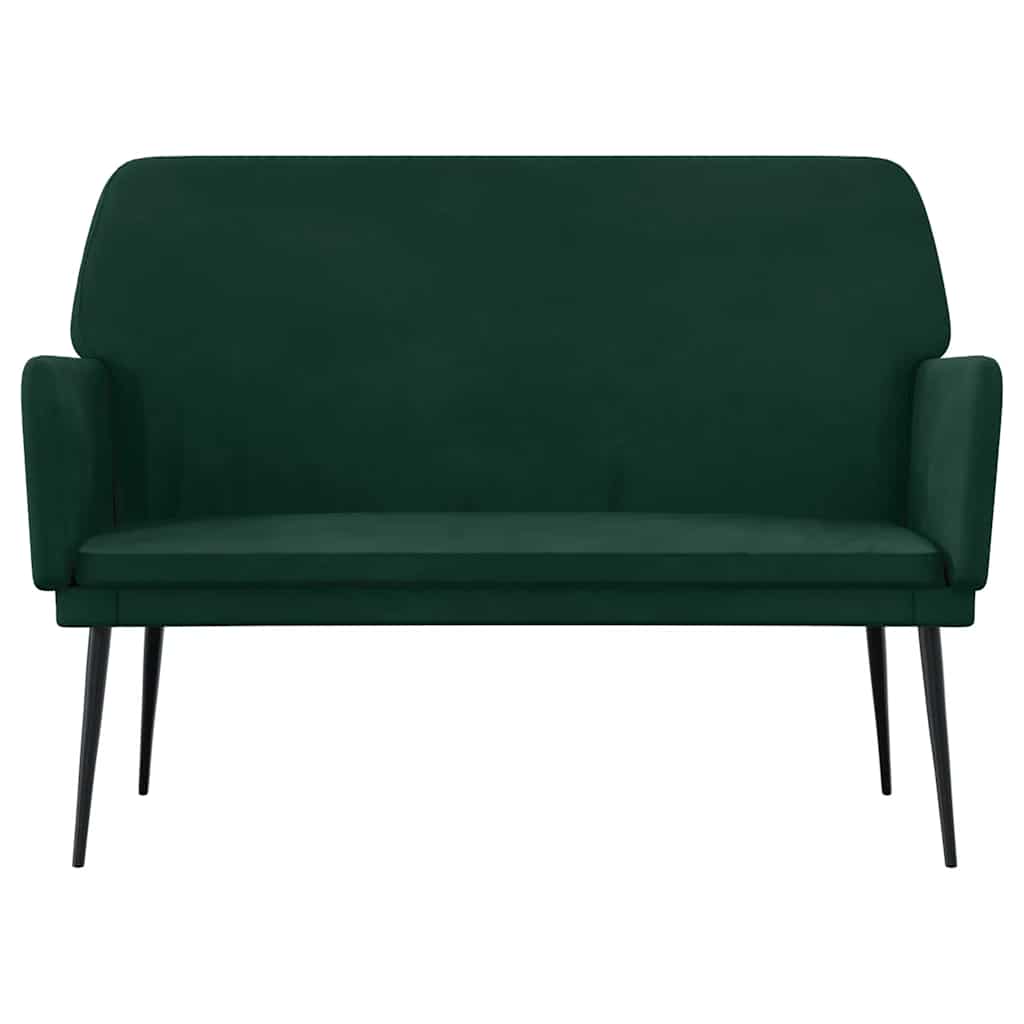Panca Verde Scuro 108x79x79 cm in Velluto