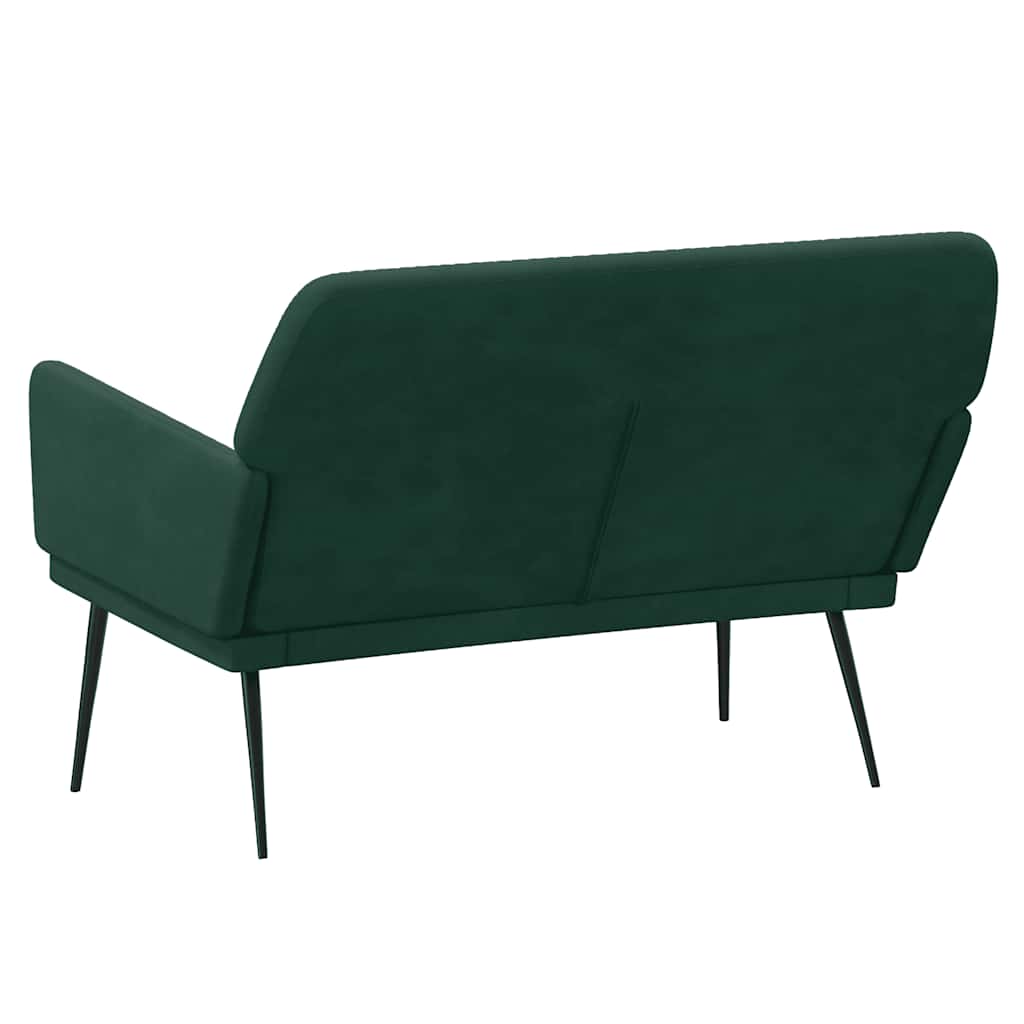 Panca Verde Scuro 108x79x79 cm in Velluto