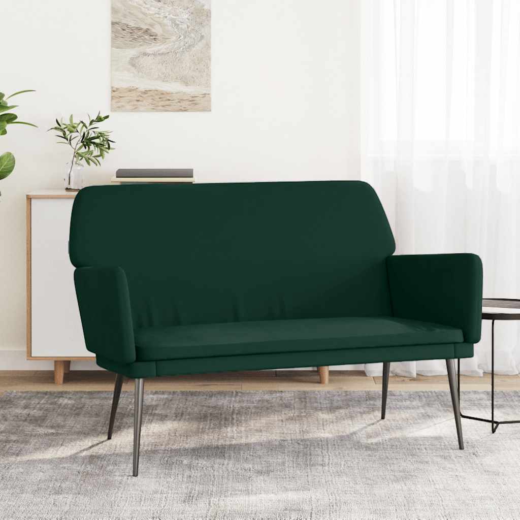 Panca Verde Scuro 108x79x79 cm in Velluto