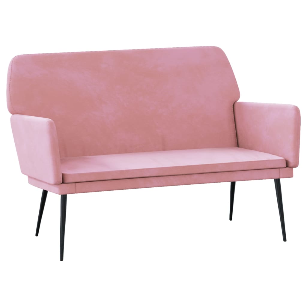 Panca Rosa 108x79x79 cm in Velluto