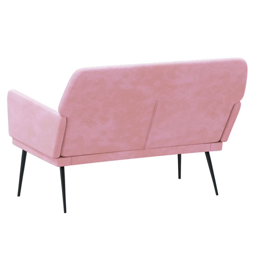 Panca Rosa 108x79x79 cm in Velluto