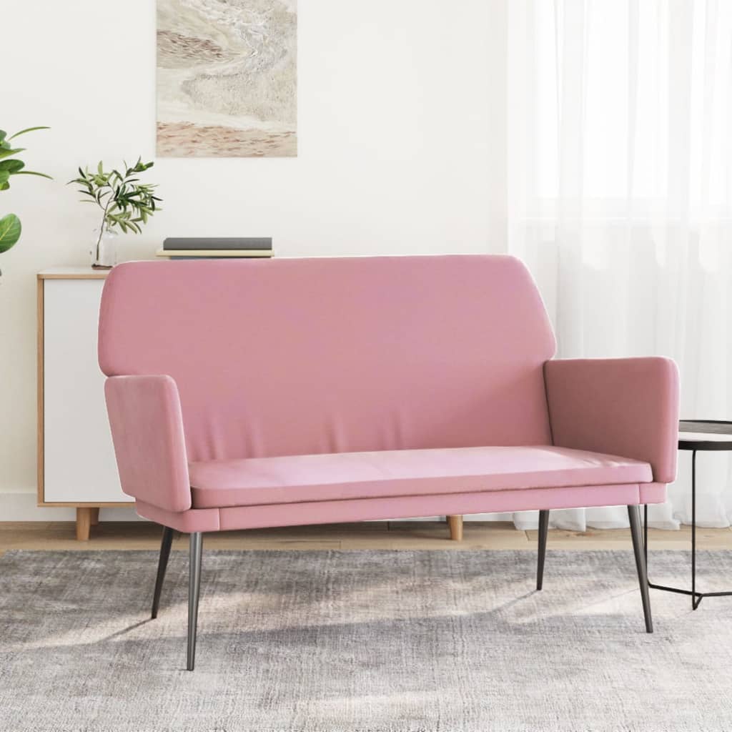 Panca Rosa 108x79x79 cm in Velluto