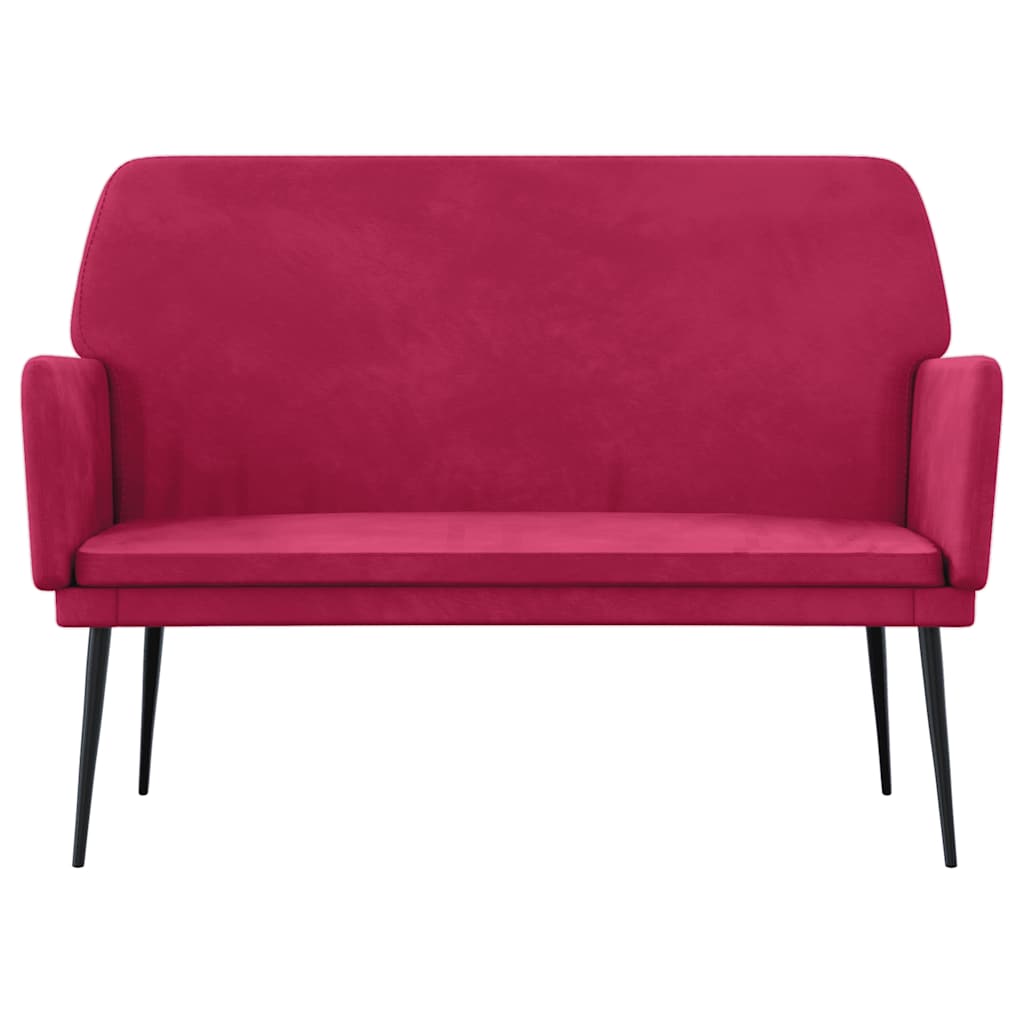 Panca Rosso Vino 108x79x79 cm in Velluto