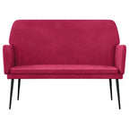 Panca Rosso Vino 108x79x79 cm in Velluto