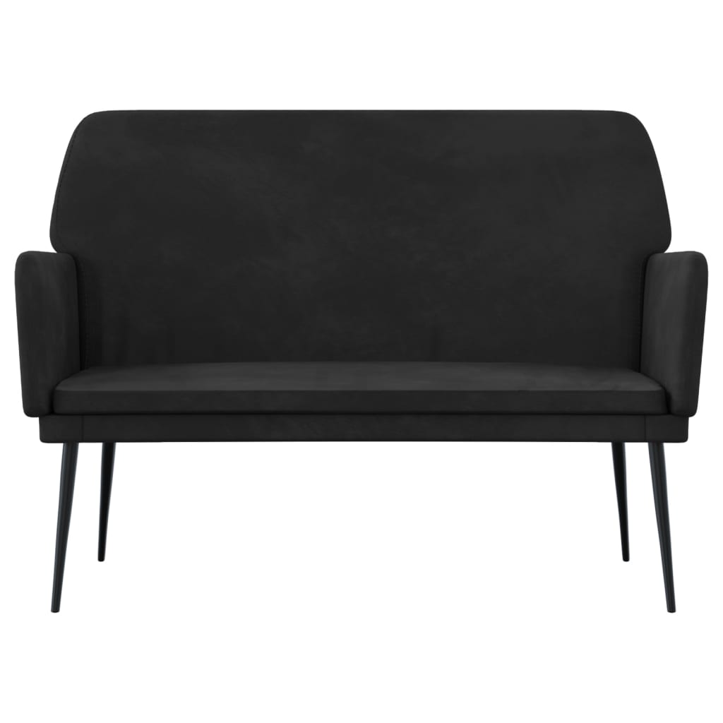 Panca Nera 108x79x79 cm in Velluto