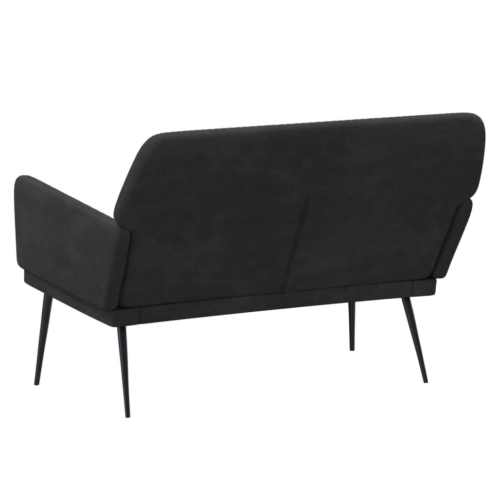 Panca Nera 108x79x79 cm in Velluto