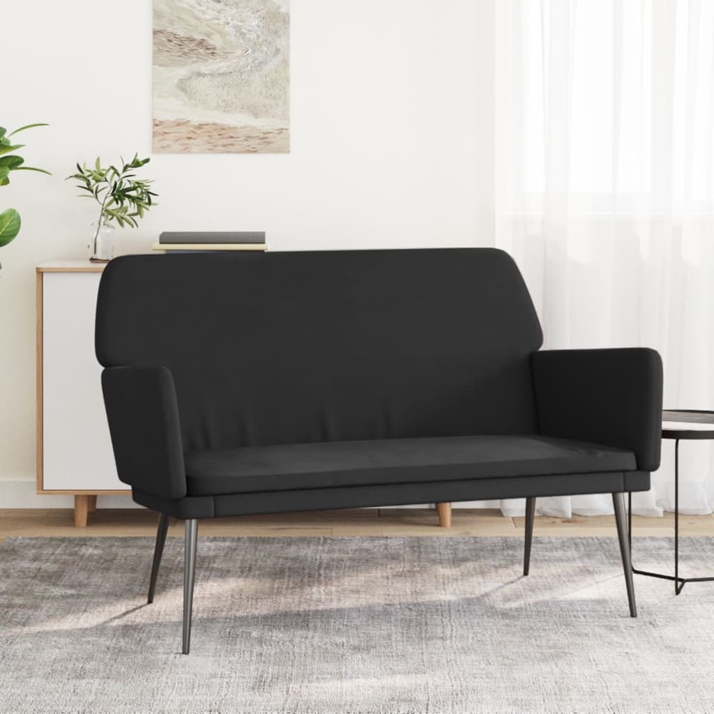 Panca Nera 108x79x79 cm in Velluto