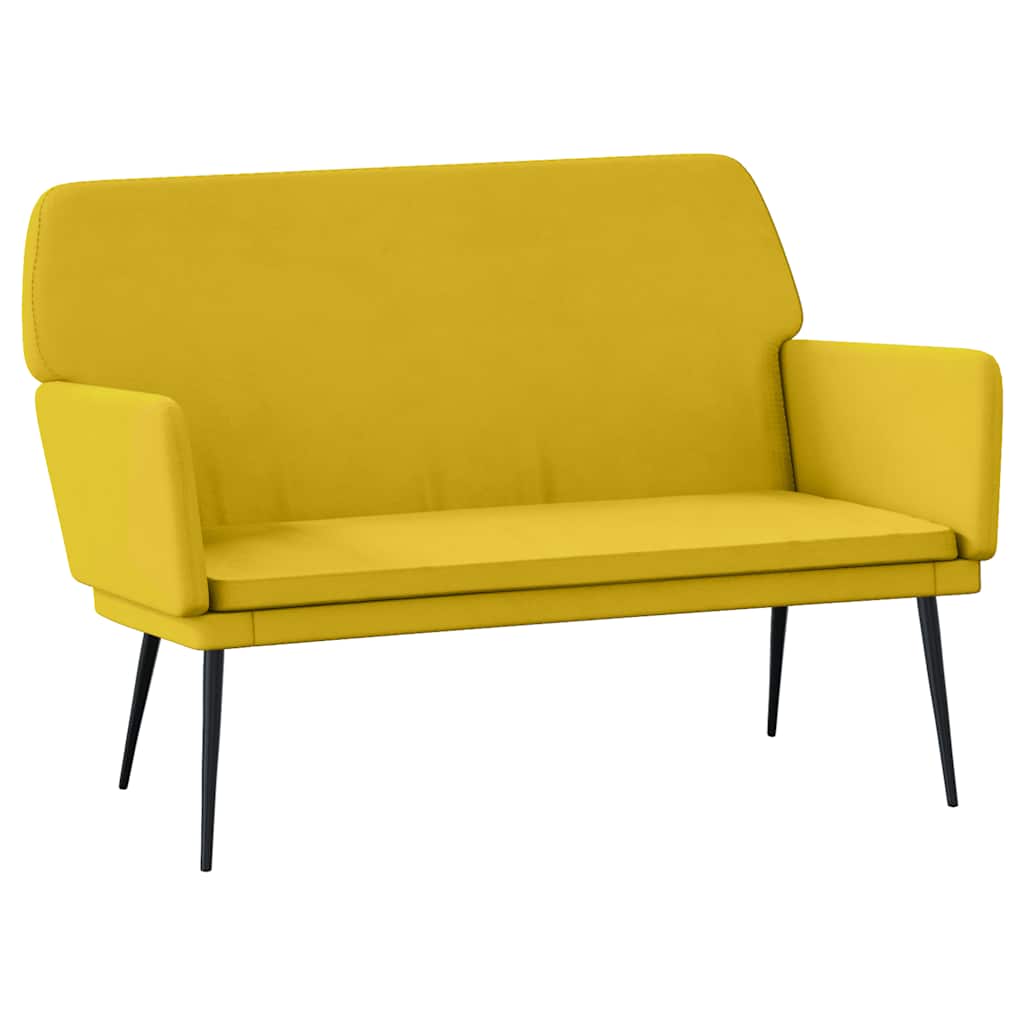 Panca Gialla 108x79x79 cm in Velluto