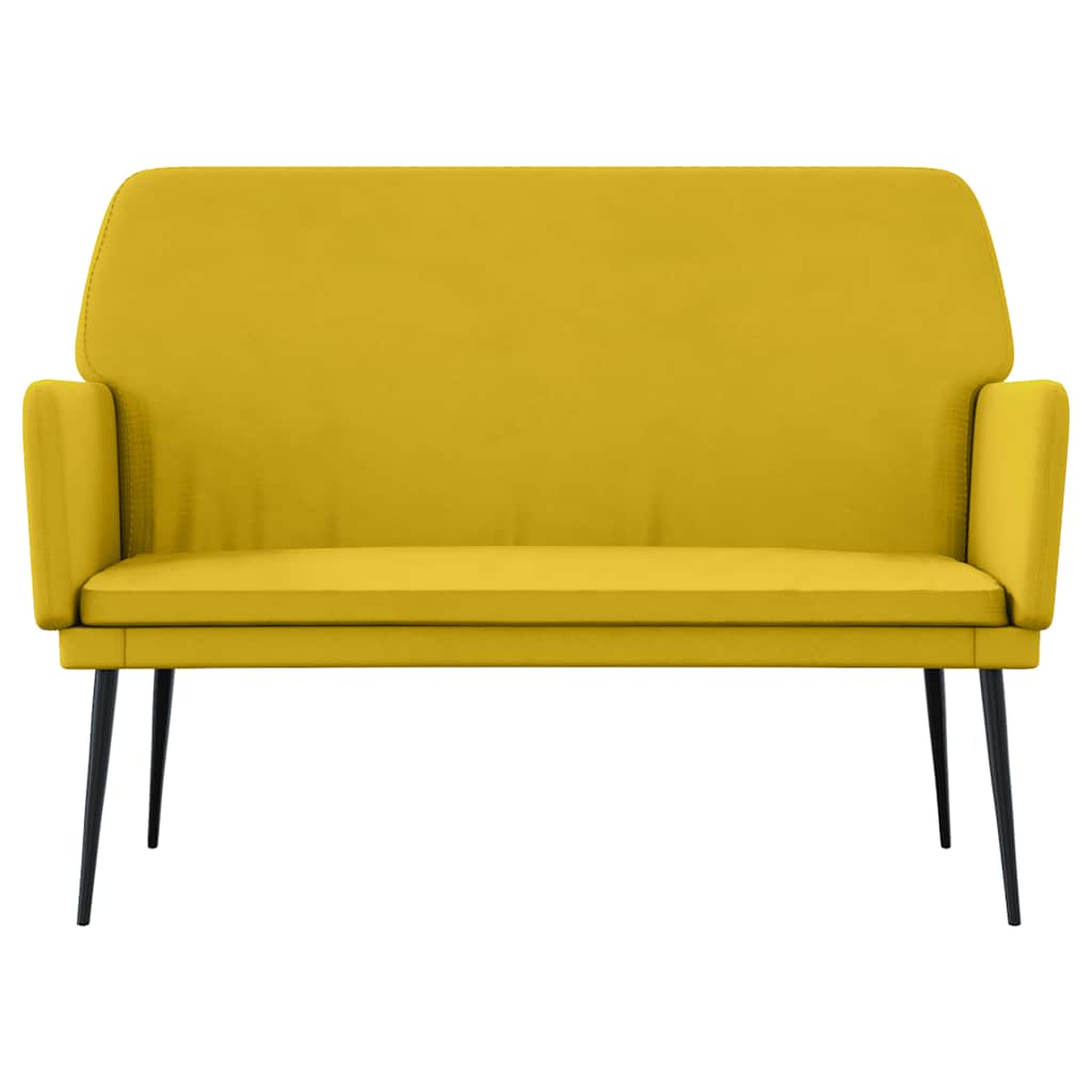 Panca Gialla 108x79x79 cm in Velluto