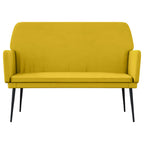 Panca Gialla 108x79x79 cm in Velluto