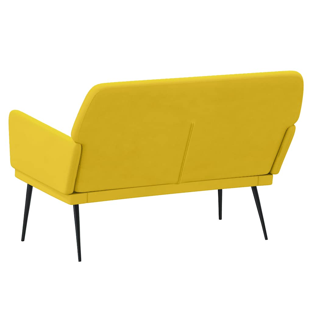 Panca Gialla 108x79x79 cm in Velluto