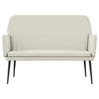 Panca Crema 108x79x79 cm in Velluto