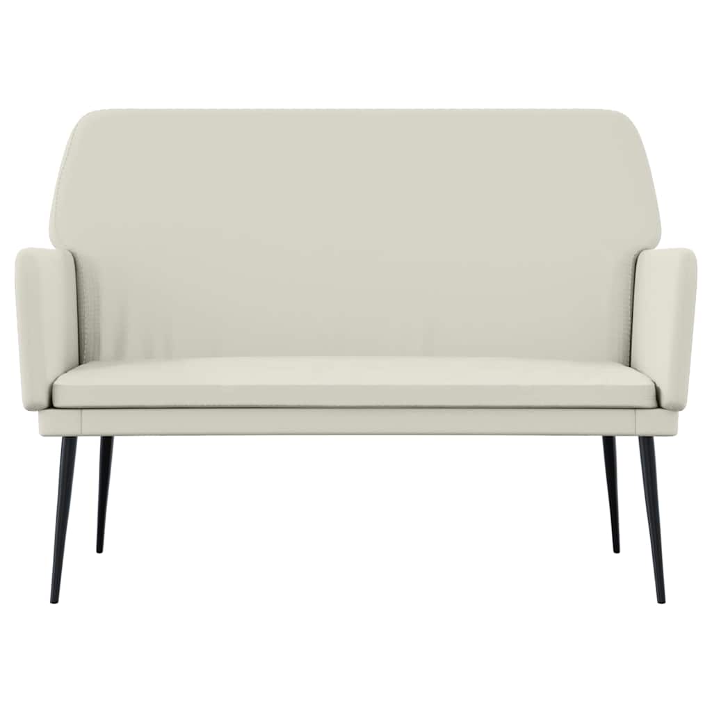 Panca Crema 108x79x79 cm in Velluto
