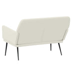 Panca Crema 108x79x79 cm in Velluto