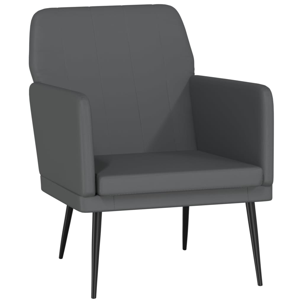 Poltrona Grigio 61x78x80 cm Similpelle