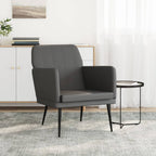 Poltrona Grigio 61x78x80 cm Similpelle