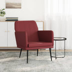 Poltrona Rosso Vino 61x78x80 cm Similpelle