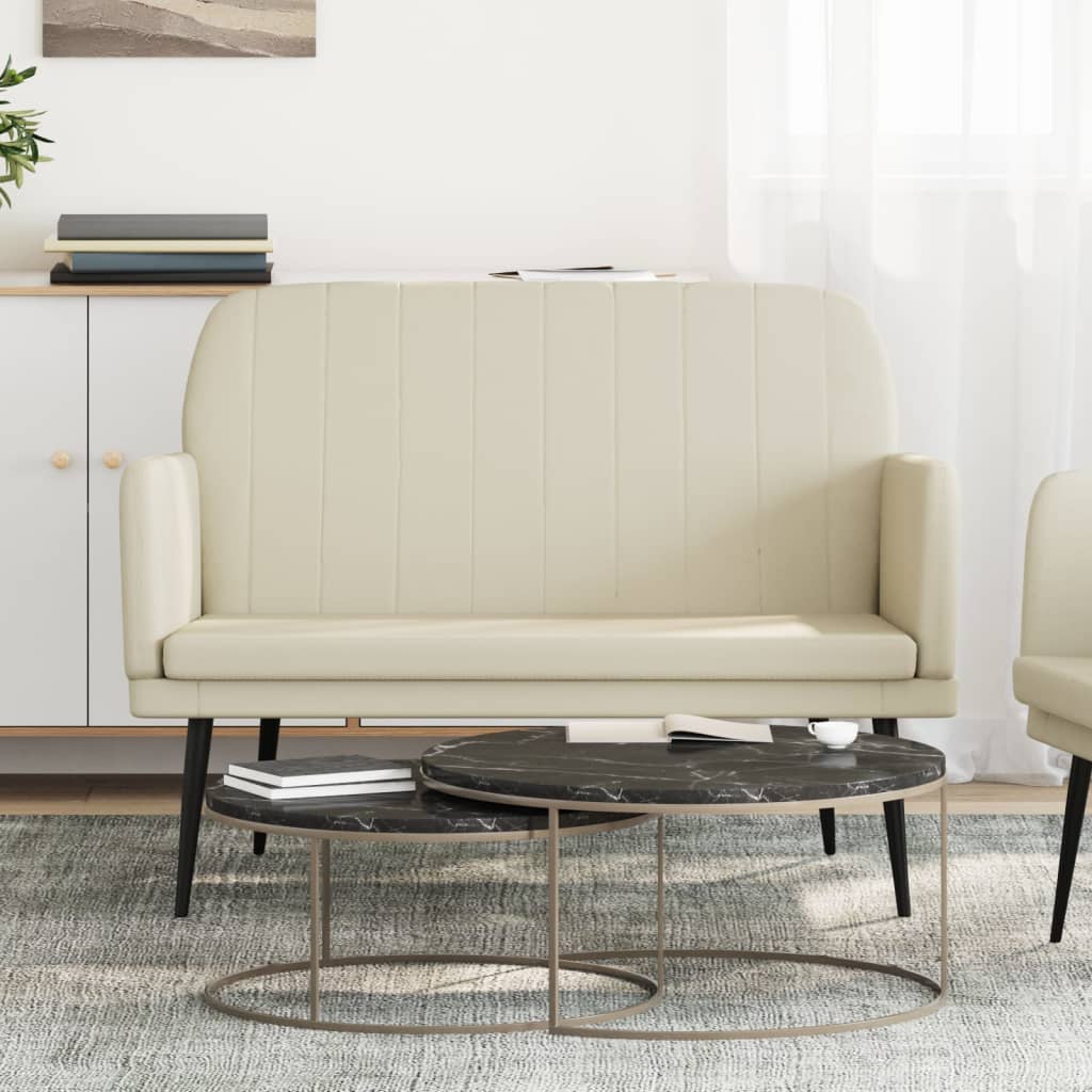 Panca Crema 107x80x81 cm in Similpelle
