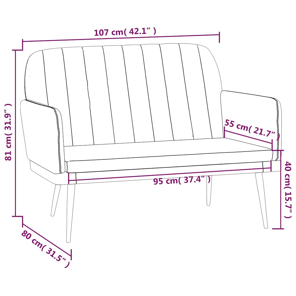 Panca Grigia 107x80x81 cm in Similpelle