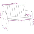 Panca Grigia 107x80x81 cm in Similpelle