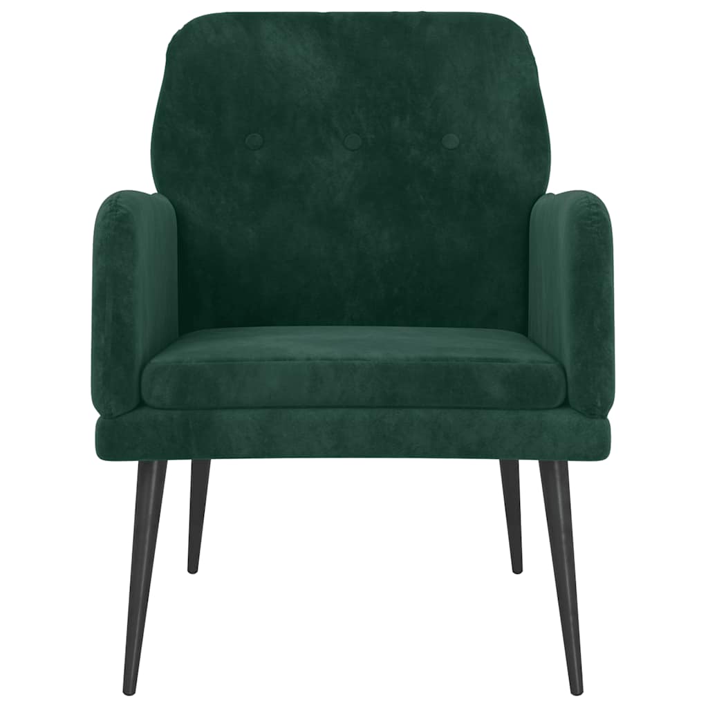 Poltrona Verde Scuro 62x79x79 cm Velluto