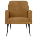 Poltrona Marrone 62x79x79 cm Velluto