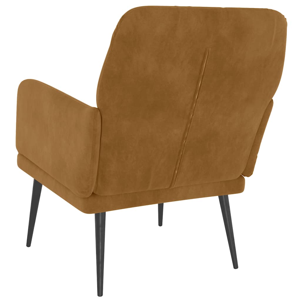Poltrona Marrone 62x79x79 cm Velluto