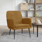 Poltrona Marrone 62x79x79 cm Velluto
