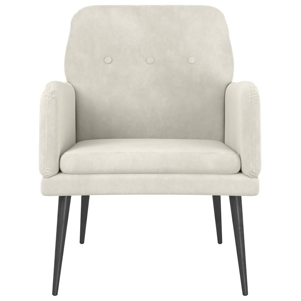 Poltrona Crema 62x79x79 cm Velluto