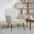 Poltrona Crema 62x79x79 cm Velluto