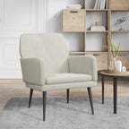Poltrona Crema 62x79x79 cm Velluto