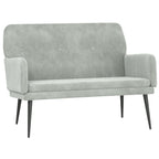 Panca Grigio Chiaro 108x79x79 cm in Velluto