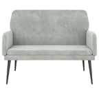 Panca Grigio Chiaro 108x79x79 cm in Velluto
