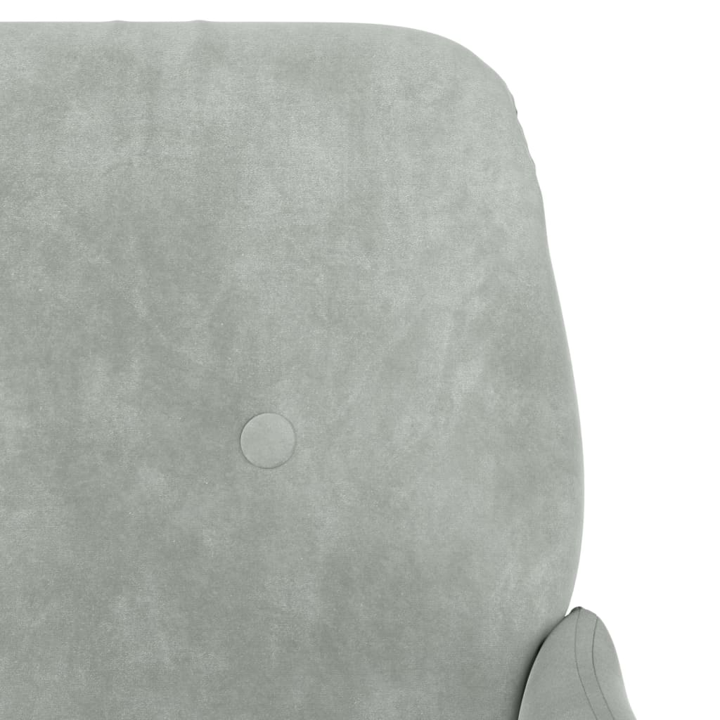 Panca Grigio Chiaro 108x79x79 cm in Velluto
