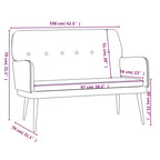 Panca Grigio Chiaro 108x79x79 cm in Velluto