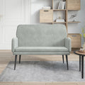 Panca Grigio Chiaro 108x79x79 cm in Velluto